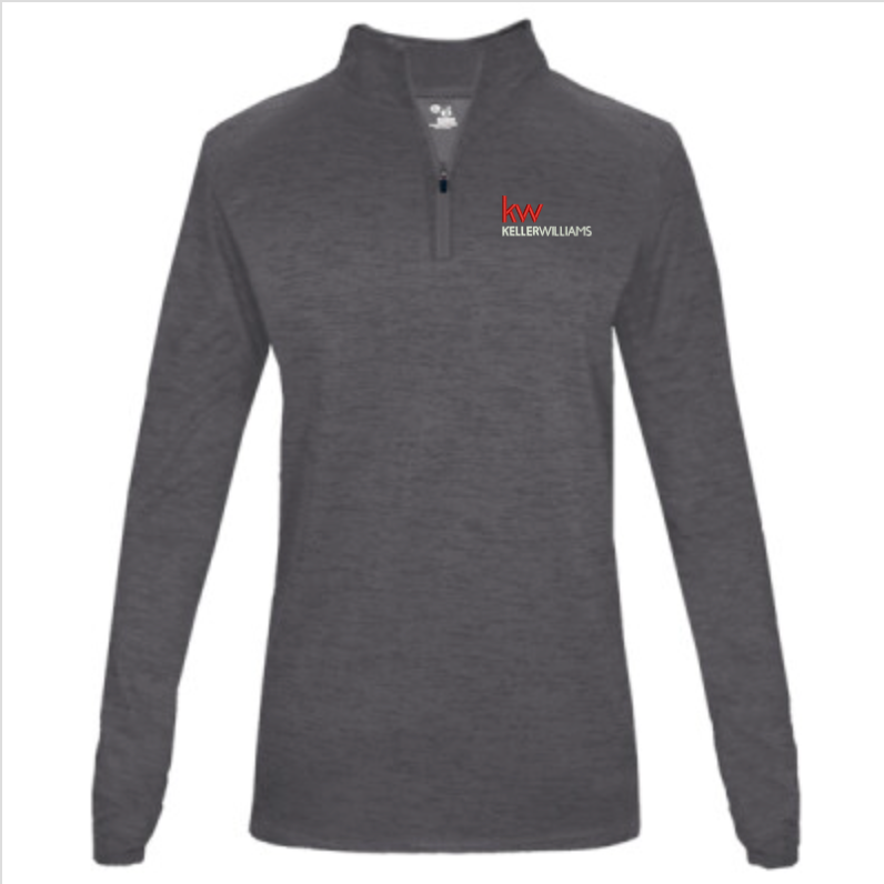 Badger Tonal Blend Womens ¼ Zip Pullover-4173