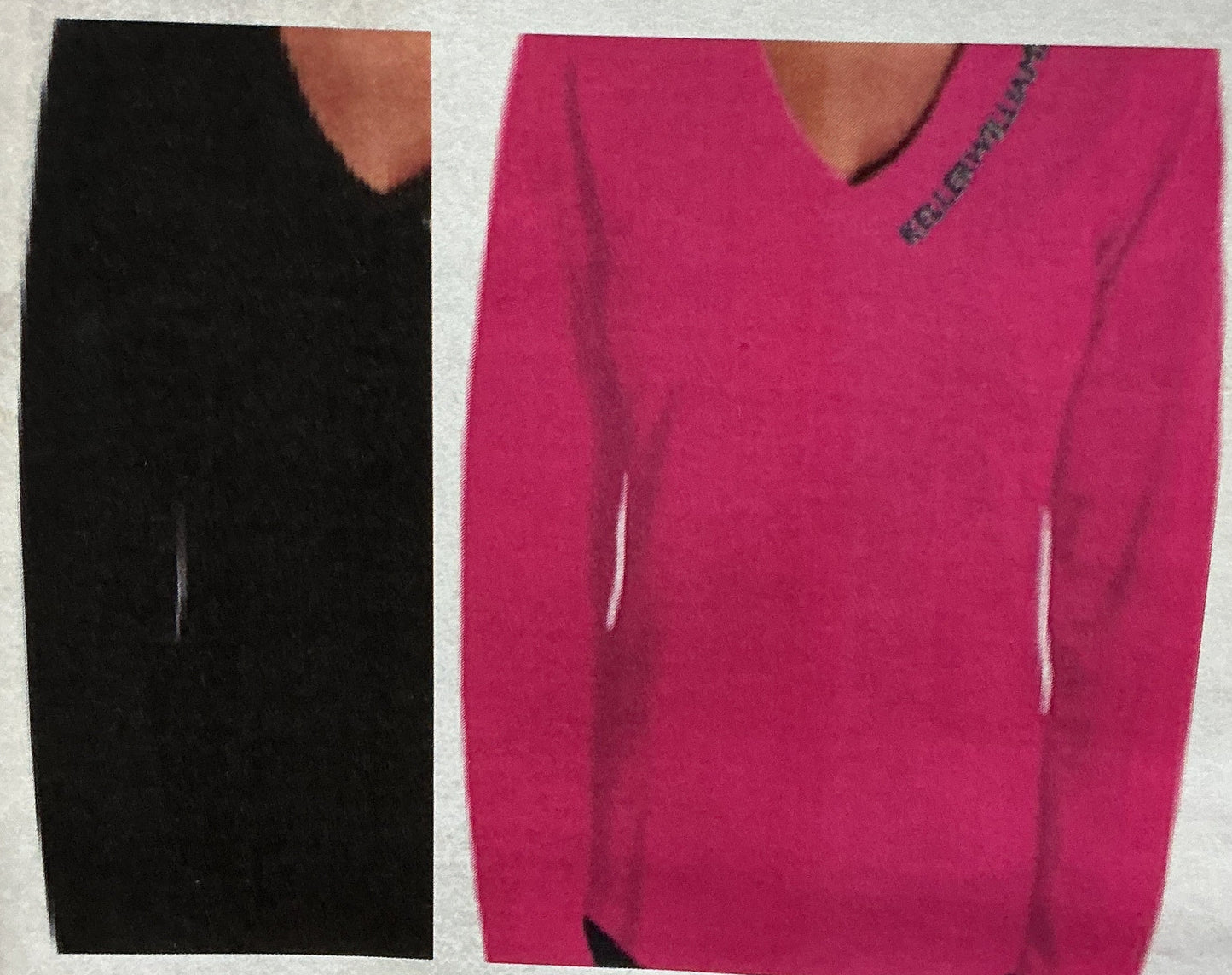 Ladies V-Neck French Terry-KW3761