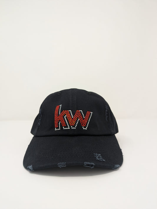 Distressed BLING Hat - KWDT600B