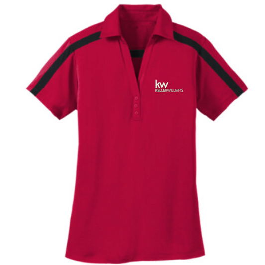 Port Authority Ladies Silk Touch Performance Colorblock Stripe Polo-L547