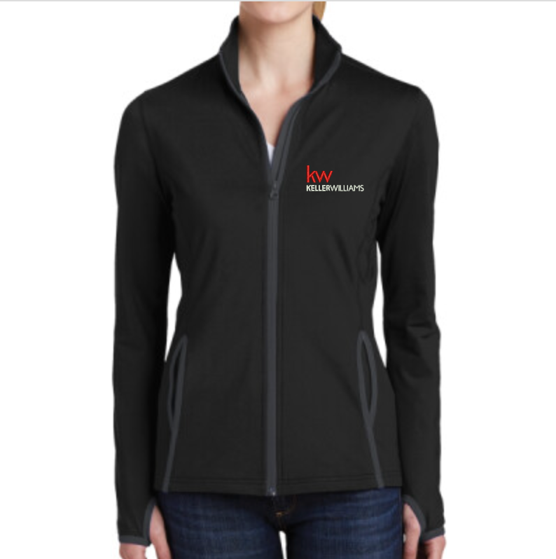 Ladies Sport-Tek Sport-Wick Stretch contrast Full Zip Jacket-LST853