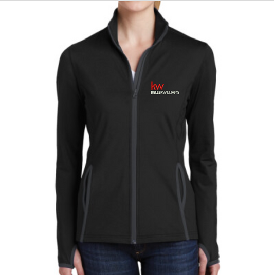 Ladies Sport-Tek Sport-Wick Stretch contrast Full Zip Jacket-LST853