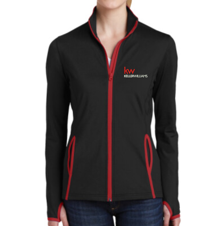 Ladies Sport-Tek Sport-Wick Stretch contrast Full Zip Jacket-LST853