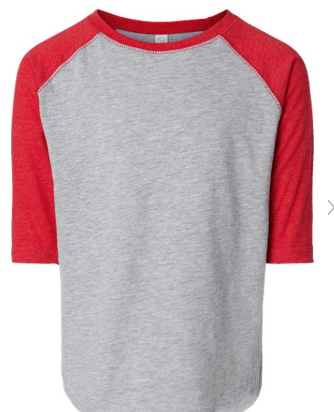 Toddler Baseball 3/4 Sleeve Tee -KW3330