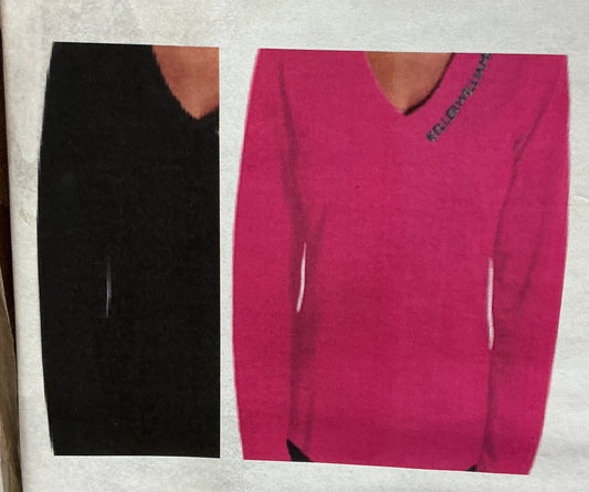 Ladies V-Neck French Terry