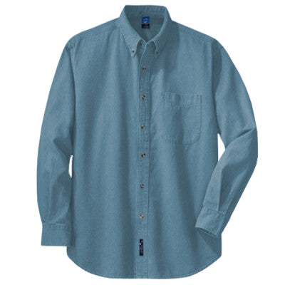 Port & Company Long Sleeve Denim Shirt-SP10